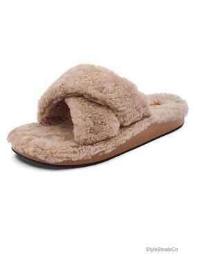 OluKai Hila Heu Women's Shearling Slippers, Slip-On Comfort Shoes